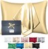 Picture of ROSEWARD Silk Pillowcase for Hair and Skin Made in USA, Highest Grade 22 Momme Silk Pillow Case, Anti Acne Pillowcase for Acne Prone Skin ( Gold)